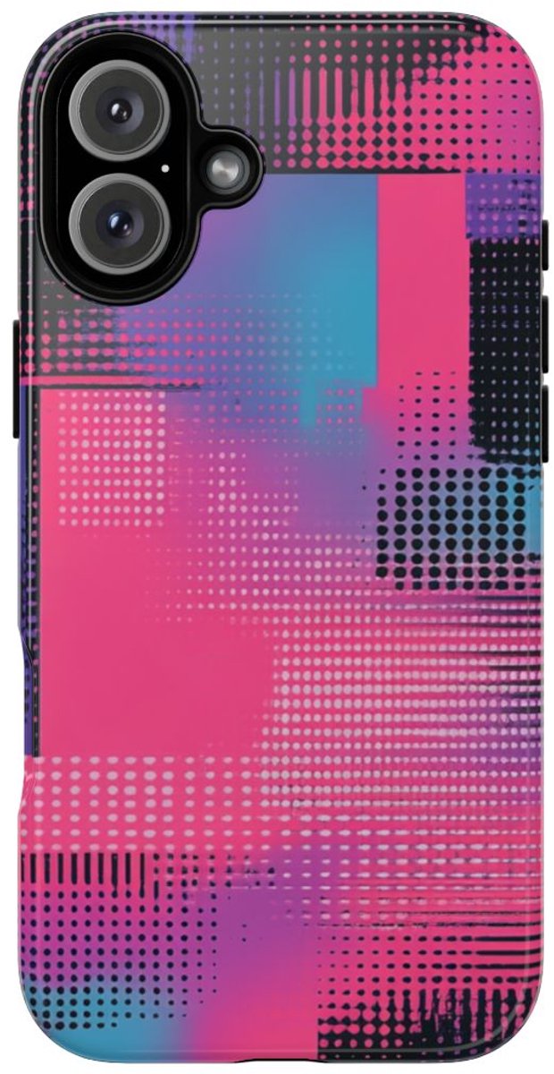 Vrolijk Abstract Geometrisch Patroon – Telefoonhoesje Geschikt voor iPhone 16 Plus