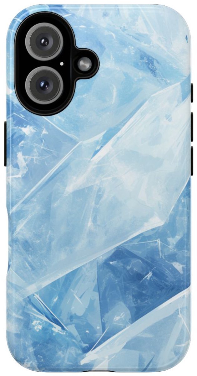 Blauwe IJstextuur – Telefoonhoesje Geschikt voor iPhone 16