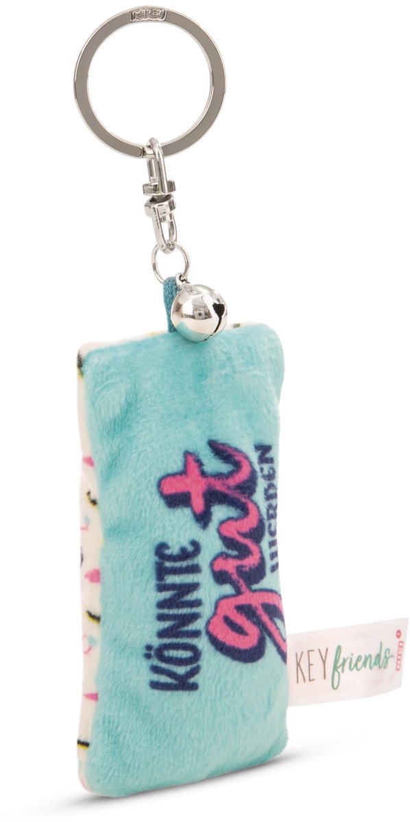 NICI Sleutelhanger Mini Pluche Kussen Zou Goed Kunnen Zijn 8cm met Bel