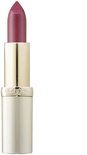 Gouden huls met een gesatineerde, paarsroze lipstick punt.
