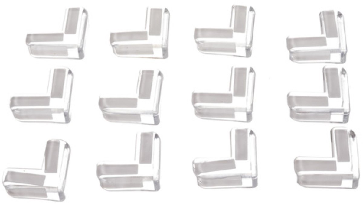 Ruhhy Hoekbeschermers - 12x stuks - transparant - baby veiligheid - tafel hoekbescherming