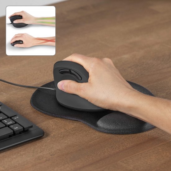 Hama Mousepad Ergonomic, Black