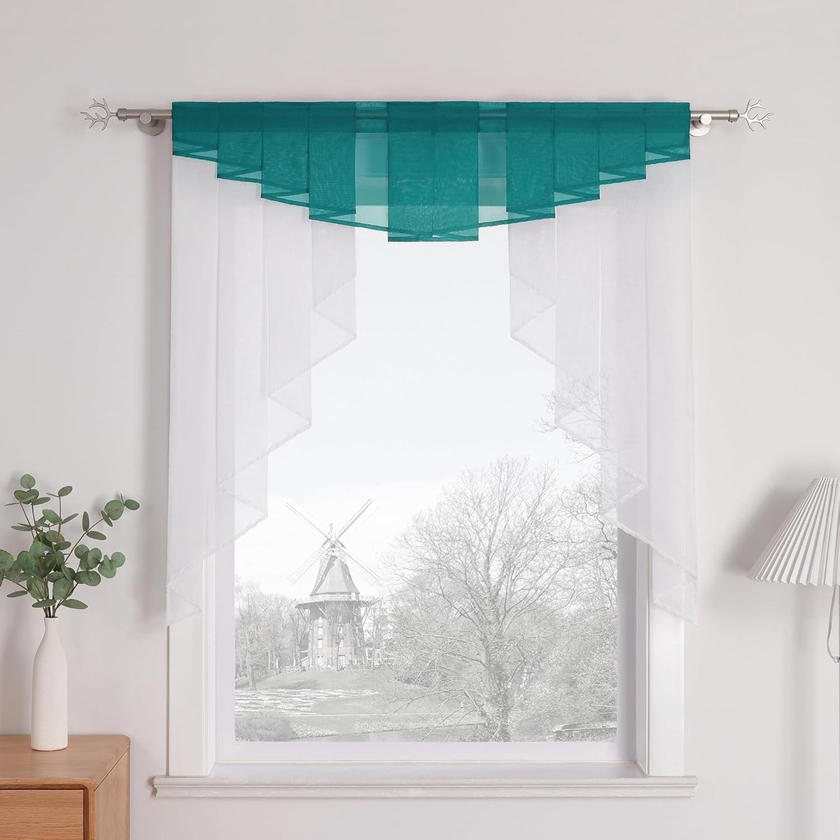 Transparante Voile Gordijn - Lichte Kwaliteit - 1 stuk - 100% Polyester - 80x80 cm