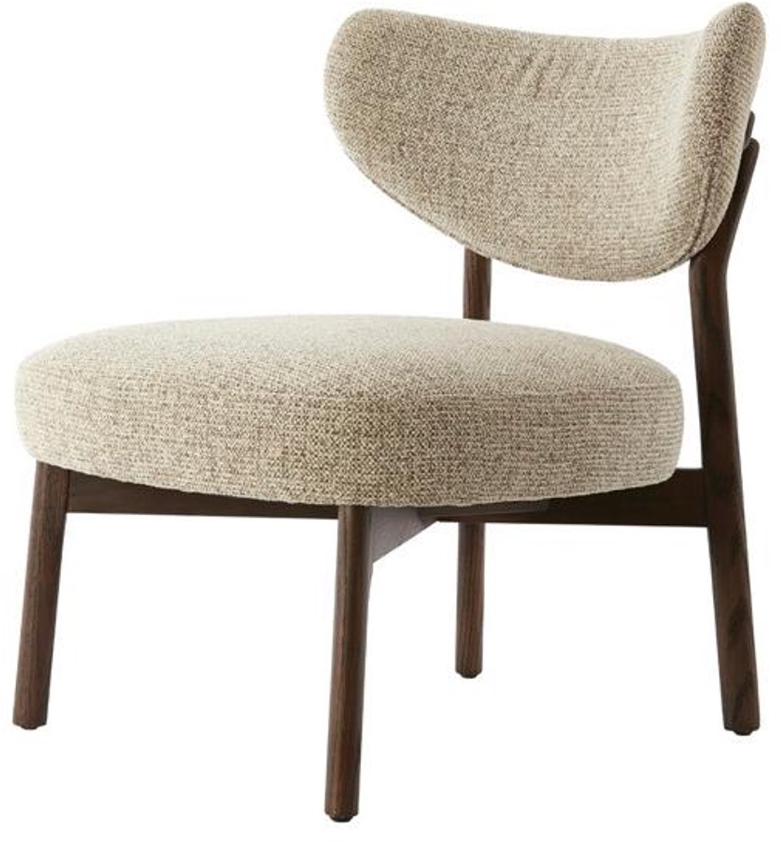 Light&living Stoel 69x62x74 cm UTSIRA hout donker bruin+crème-bruin