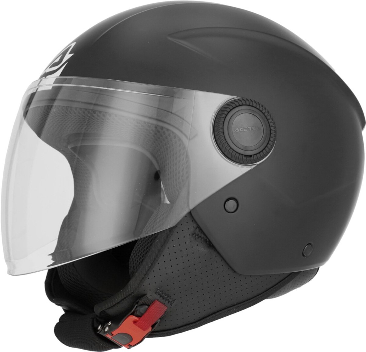 Acerbis Jet Brezza Kid Mat Zwarte Kinder Jethelm - Helm