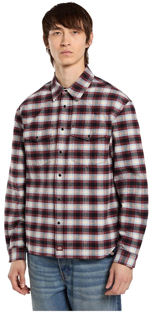 Dickies Johnsonville Overhemd Met Lange Mouwen Veelkleurig XL Man Zwart