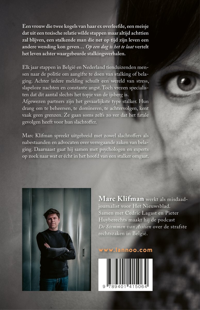 Op een dag is het te laat - back cover