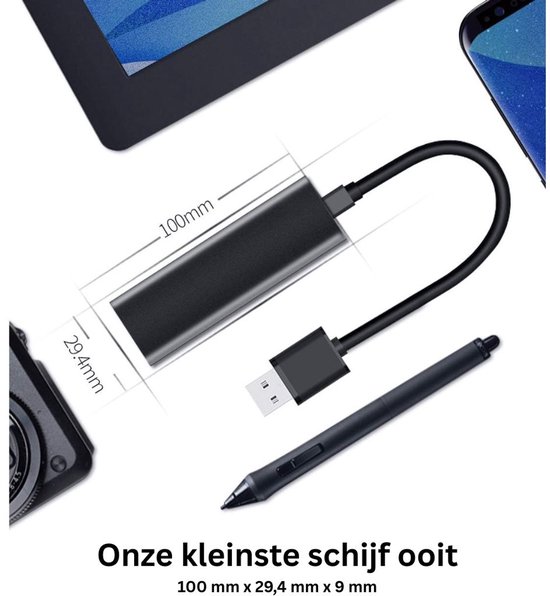 Harde Schijf Extern - Draagbare - 1TB Opslag - Zwart van Merkloos — afbeelding 2