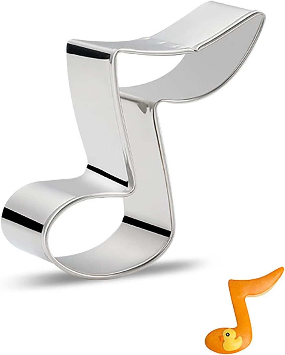Uitsteekvorm Muzieknoot 5x7CM - RVS vormpje voor deeg, fondant, kaas, klei, voedsel etc.