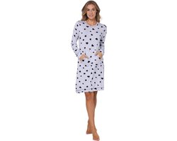 Rebelle - Nachthemd - Silver Frost - Viscose - Hartjes - Grijs - Maat 46