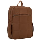 Selencia Vaya Puffy Laptop Rugzak - 16 inch Rugtas - Dames Tas - Mocha Brown