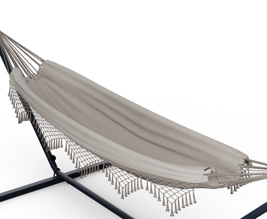 vidaXL Tuinset - Rattan - Stalen frame - Weerbestendig - Zwart/Crèmewit