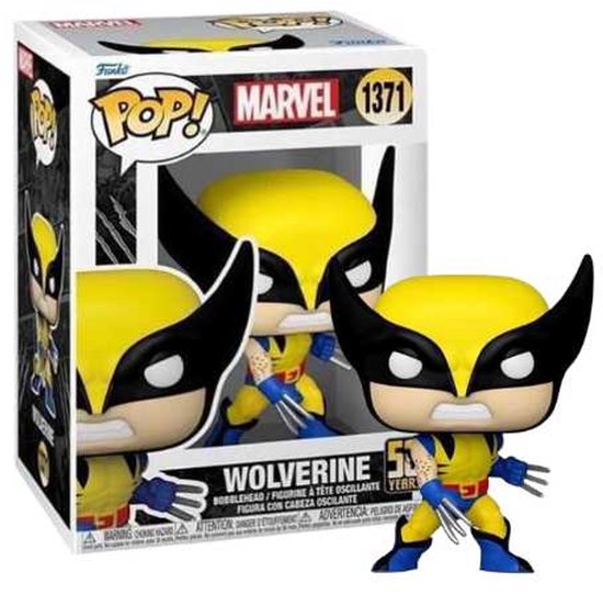 Funko Pop! Marvel Wolverine #1371 in klassieke outfit, met karakteristieke masker en klauwen.