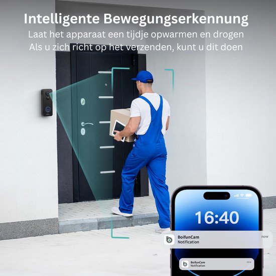 CLGP® Deurbellen met Camera - Video Deurbel - Draadloos - Full HD van CLGP — afbeelding 5