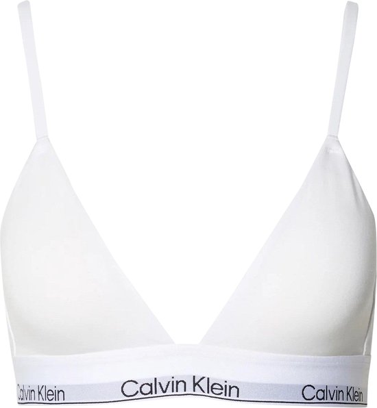 Soutien-gorge triangle légèrement doublé Modern Cotton de Calvin Klein pour femme - BH triangle - blanc