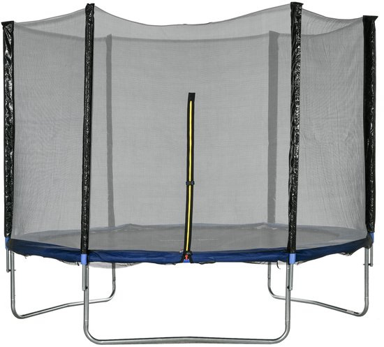 SPORTNOW-Buitentrampoline-Staal-305x305x250cm-Blauw