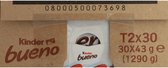 Kinder Bueno Original - Chocolade - Grootverpakking - 30 x 2 stuks