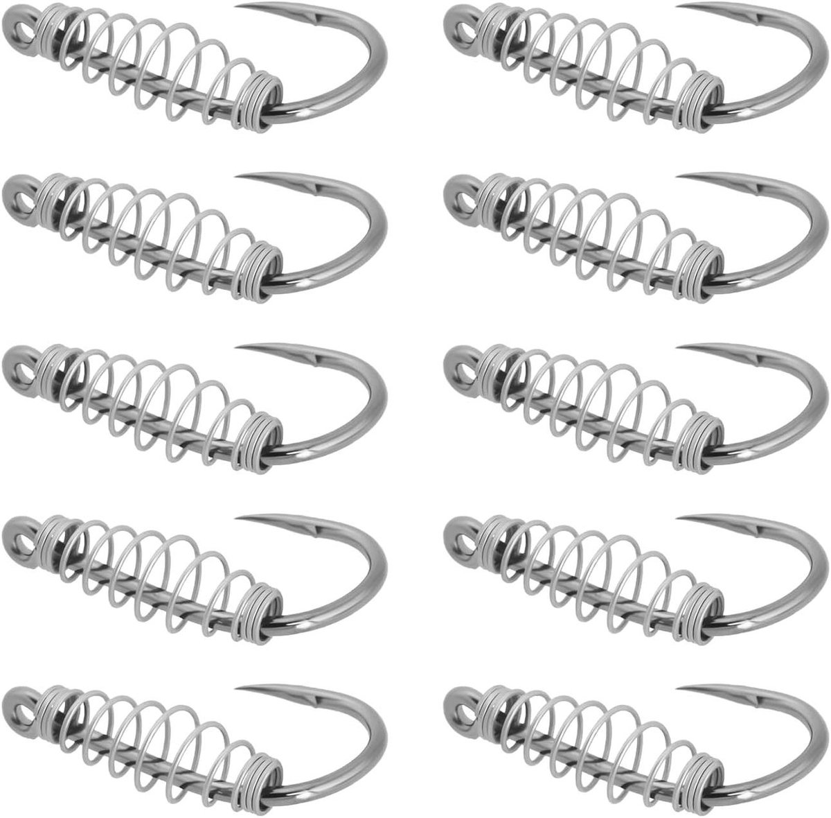 Allecto Plus - Lente Haak Vishaak Visgerei Set - Meerval Vishaak - Power Aas Deeg - Maat #10 - 40 Stuks