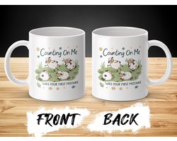Schapen Mok, Funny Sheep Mug, Counting On Me, Grappige mok, Koffiemok, Cadeau voor haar, Cadeau voor hem, Koffie liefhebber, Schapen