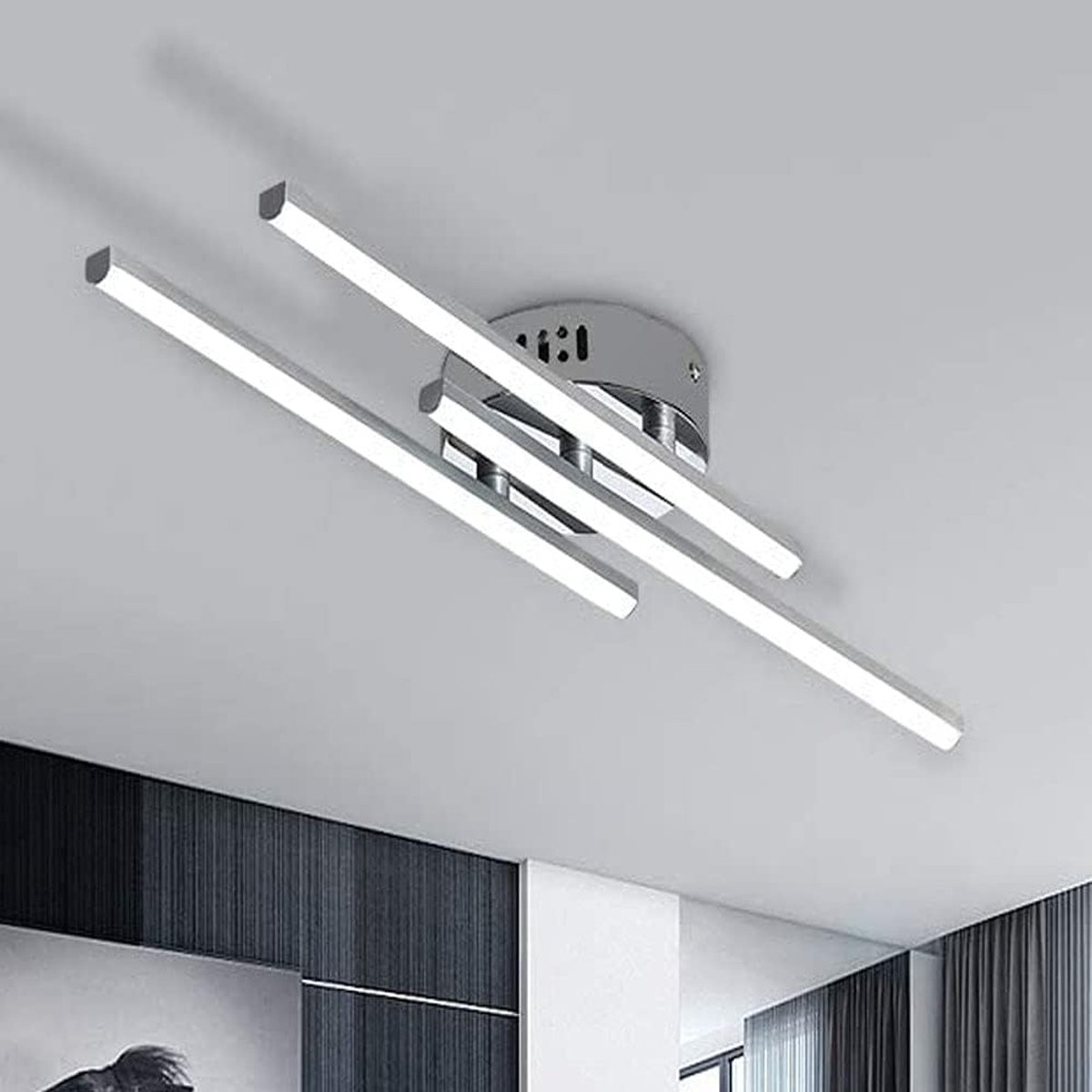 Haobosic - Moderne LED-plafondlamp, plafondlamp, 18W geïntegreerde LED's voor woonkamer of keuken 230V IP20 6000K (koel wit) [Energieklasse E]