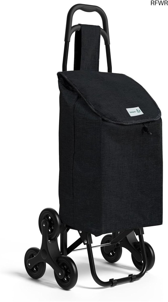RFWR® Inklapbare Boodschappentrolley met 3 Wielen - Waterdicht, 32 Liter Capaciteit