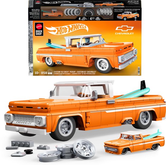 Mattel Brick Shop Hot Wheels Custom '62 Chevy Pickup bouwset voor volwassenen