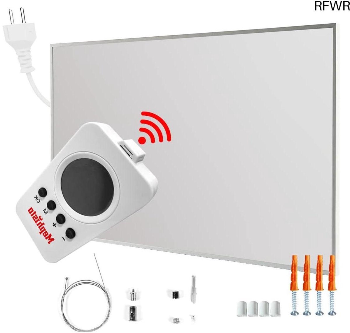 RFWR® Energiebesparende Infraroodverwarming met Afstandsbediening en Thermostaat - Wifi App Besturing 800W