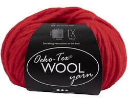 Creativ Company wolgaren rood - breigaren 50m voor haken en knutselen.