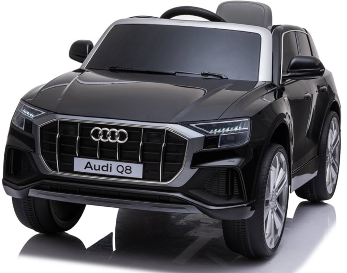 Audi Q8 Quattro Zwart - 1 persoons - Licentie Audi - Veel details incl. softstart | Elektrische kinderauto - Inclusief afstandsbediening - Gratis verzending - KiddoCars