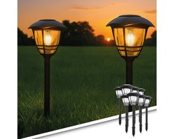 Solar tuinverlichting pad 'Prickle' - Voordeelset van 8 - Padverlichting - Buitenlampen op zonne-energie - Zwart