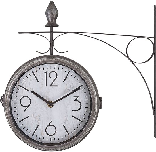 Wandklok ROMONT 34 cm Metaal Zilver