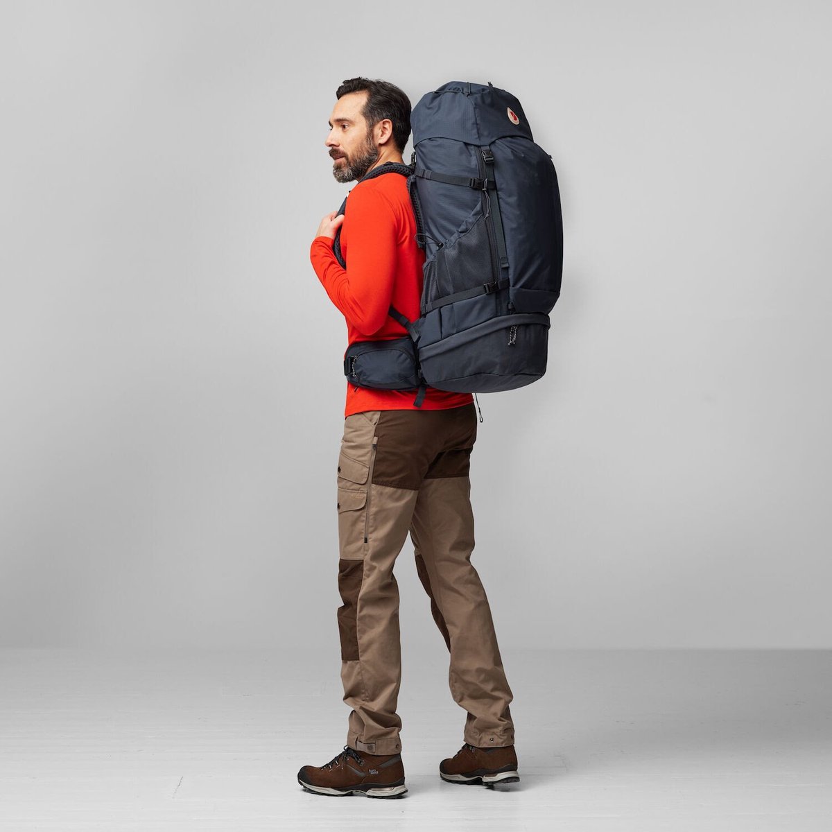 Bol.com Fjällräven Trekkingrugzak Rugzak Abisko Trek 65 Backpack Navy Donkerblauw aanbieding
