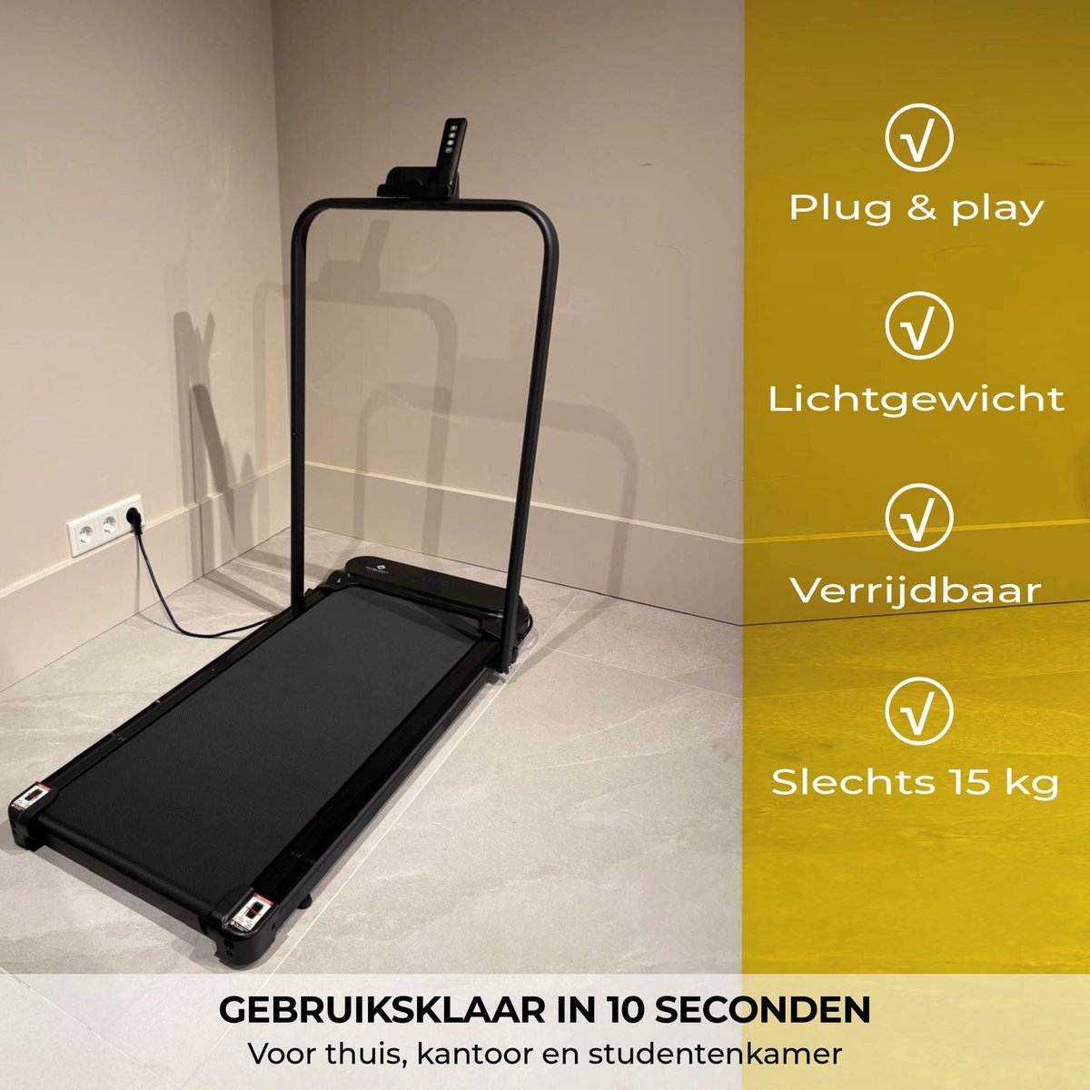 Afbeelding 3 van Fitbuddy XM-U1 Loopband | 1.5HP Motor | LCD Display | 94cm Loopvlak | Thuisfitness l Wandelband l Walking Pad l Treadmill l Walkingpad l Loopband Elektrisch