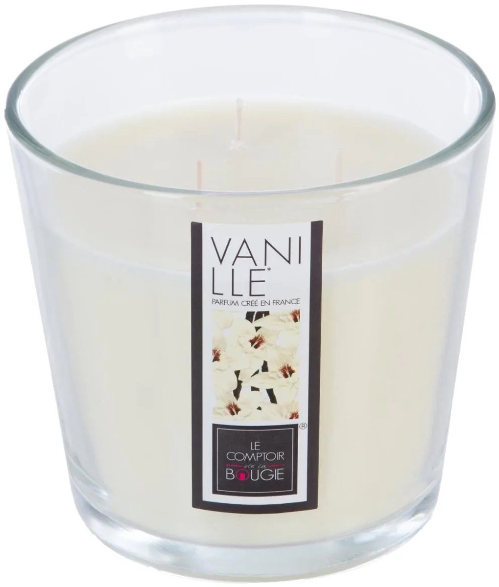 Atmosphera geurkaars - vanille geur - 40 branduren - wit - in glas - aroma/geurkaars Ivoorwit