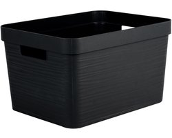 Boîte de rangement Decor Stone 30 L - Zwart - 43 x 33 x 25,7 cm - EDA PLASTIC