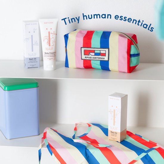 Naïf x Repose AMS - Tiny Human Essentials Kit - Babyverzorgingsset met Badolie (100ml) & Babycrème (75ml) — afbeelding 4