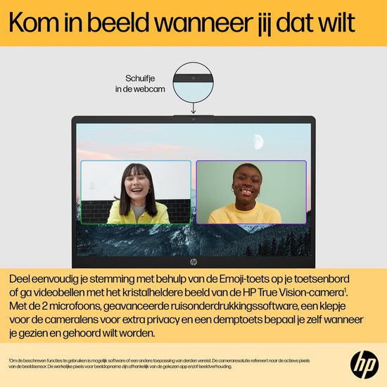 HP Laptop 15-fc0076nd - Laptop - 15.6" 1920 x 1080 - AMD Ryzen 7 7730U - 16 GB DDR4 - 512 GB SSD - AMD Radeon Graphics - Wi-Fi 6 - Windows 11 Home - Qwerty - HP - Hoofdafbeelding
