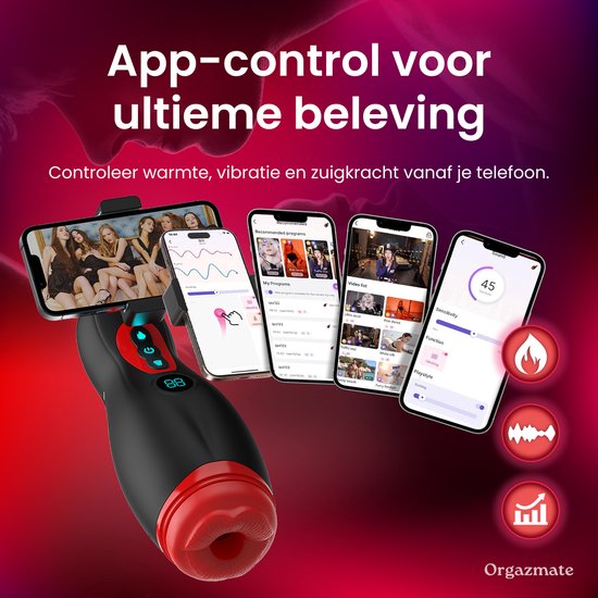 Orgazmate - Sara de Masturbator Voor Man - Sex Toys Voor Mannen - Met  Warmtefunctie,
