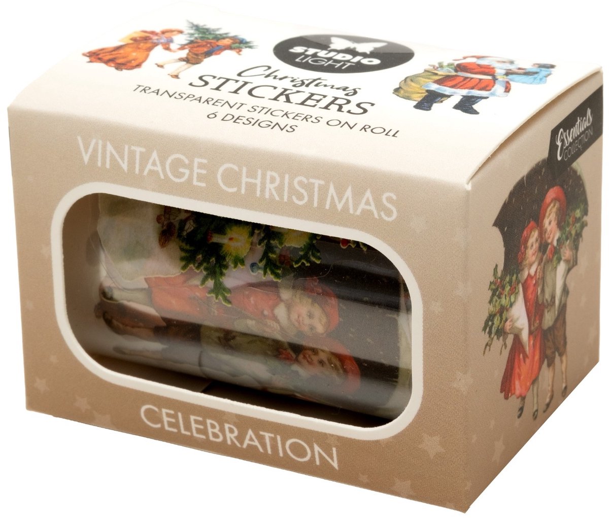 Clear stickers Vintage christmas celebration - Essentials nr. 47