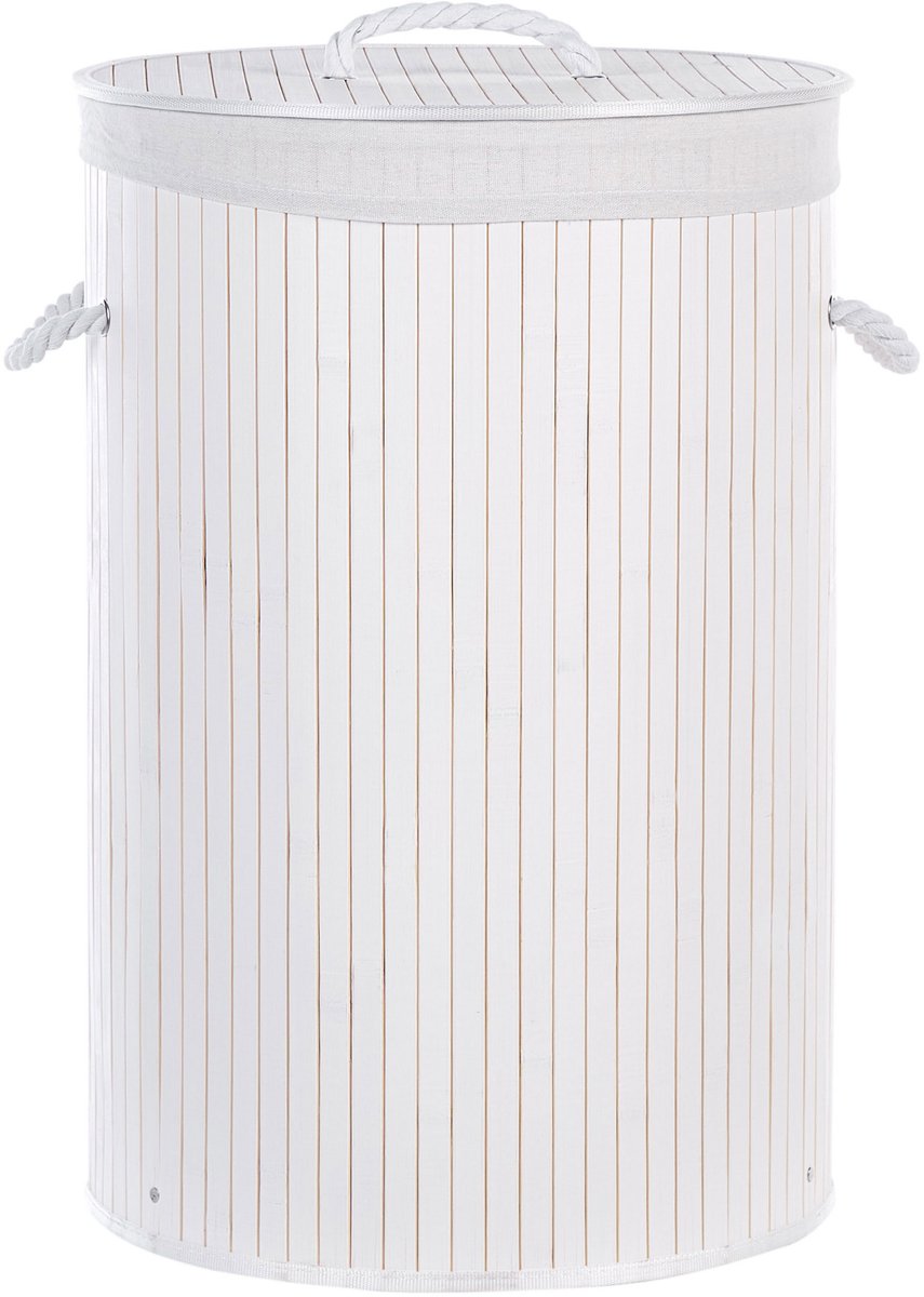 Goedkoopste Mand SANNAR Bamboehout Wit