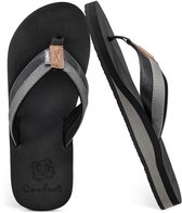 Slippers Heren - Sandalen - Zwart - Maat 42 - Comfeet