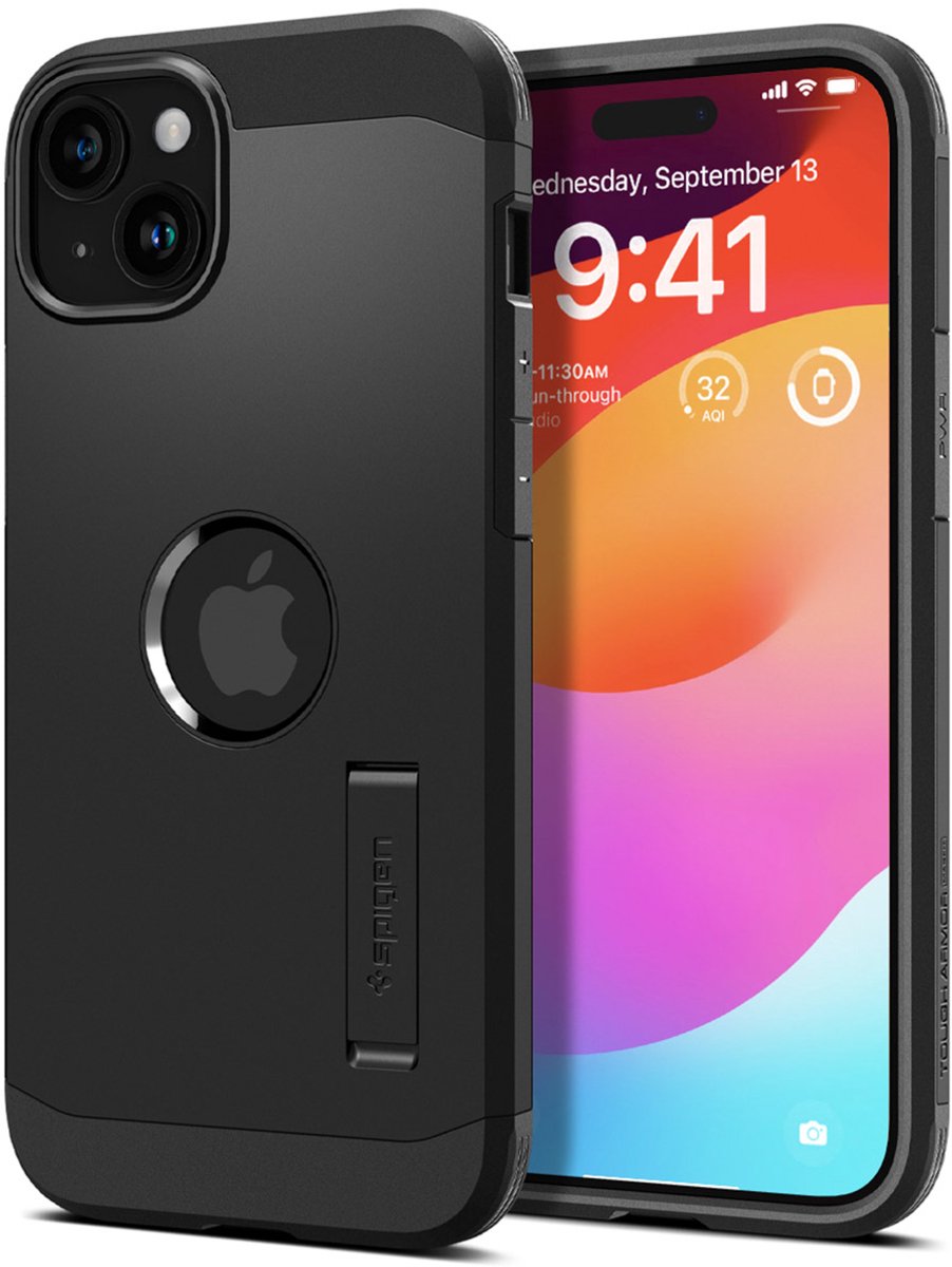 Spigen Tough Armor Magfit Case hoesje geschikt voor iPhone 15 - zwart