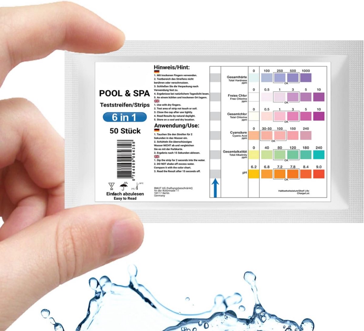 Lexium zwembad teststrips - zwembad tester - ph minus voor zwembad - aquacheck