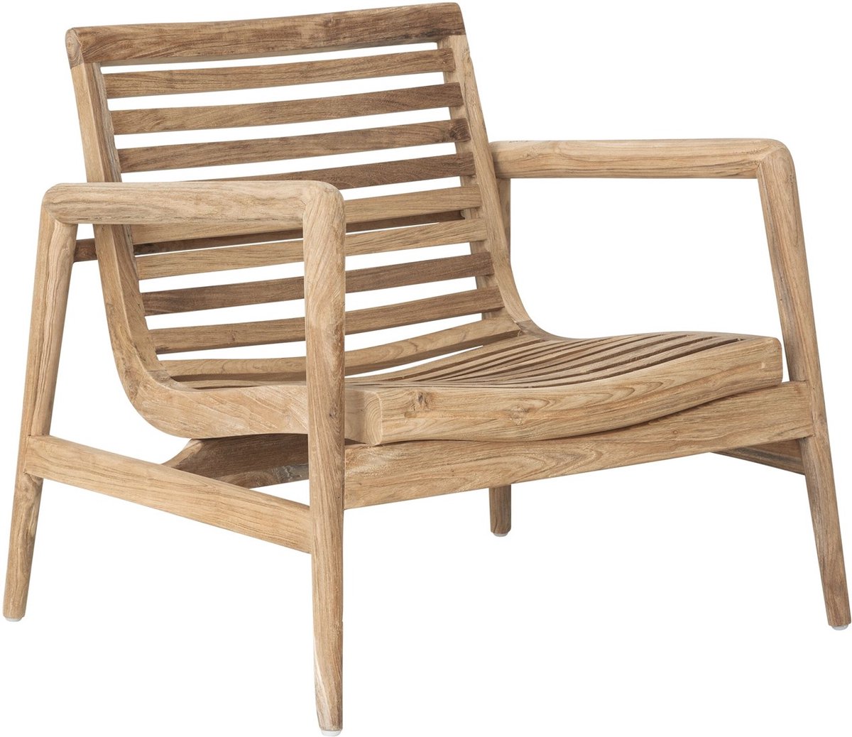 MUST Living Lounge Chair Ray ,74x80x72 cm, rustic teakwood