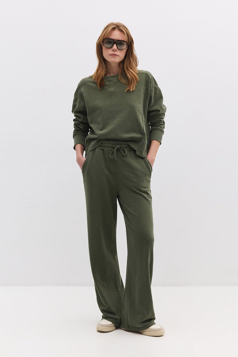 Pantalon large à taille élastique