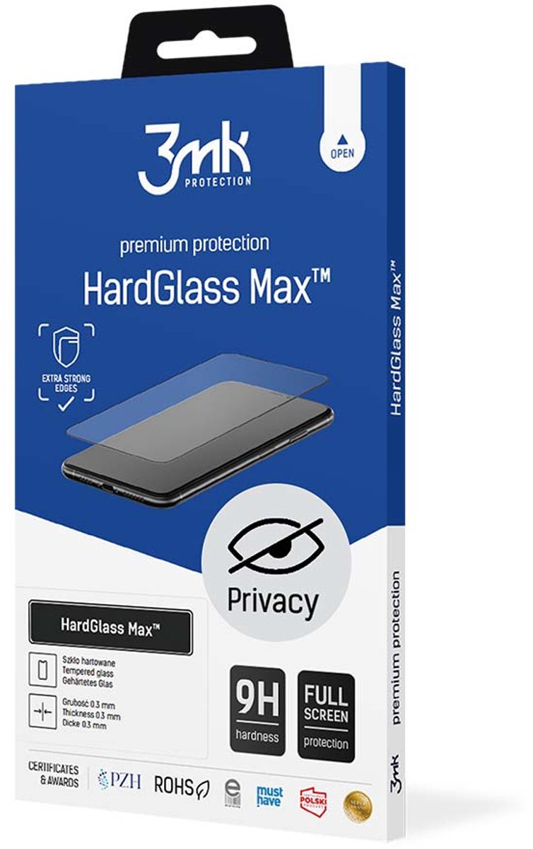 Samsung Galaxy S25 Edge - 3Mk Hardglass Max Privacy Zwart