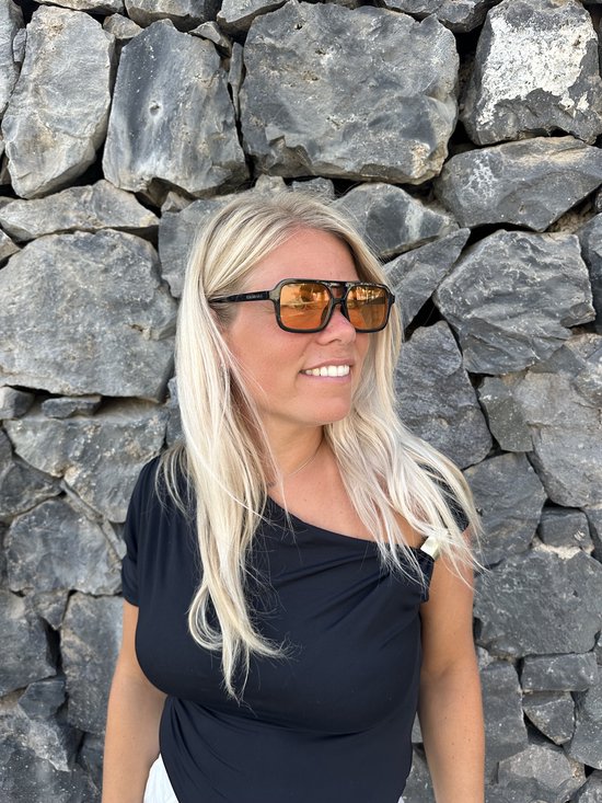 The Brand Remarkable - Zike - Orange/Black Zonnebril Unisex - Oranje/Zwart - Vierkant - UV400 - Polycarbonaat - Cat. 2 van The Brand Remarkable — afbeelding 5
