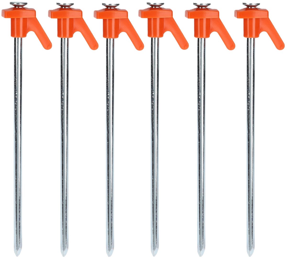 Redcliffs tentharingen - Rotspennen - 72x - zilver/oranje - metaal - 21 cm - voor harde ondergrond - spijkerharingen - camping