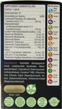 Achterkant van de doos met ingrediënten en allergeneninformatie.