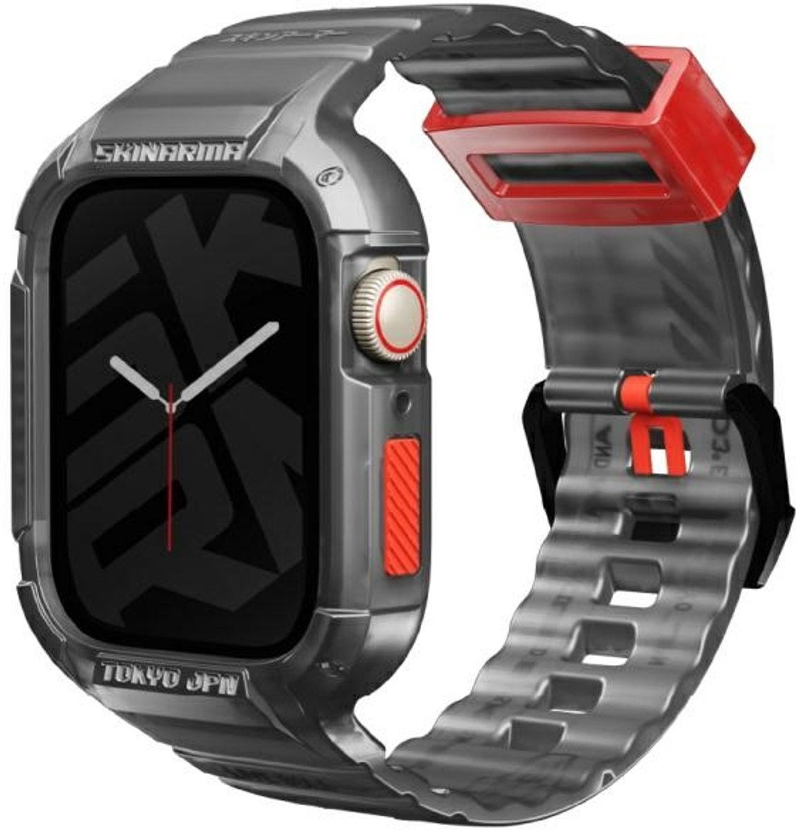 Skinarma Band Case 2In1 Voor Apple Watch 45Mm 44Mm Smoke Set